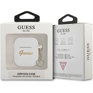 Kup Etui Guess GUA2LSCHSH Apple AirPods alb/white Silicon Charm Heart Collection - GUE1609WHT - {ean13} - Sklep Home Screen