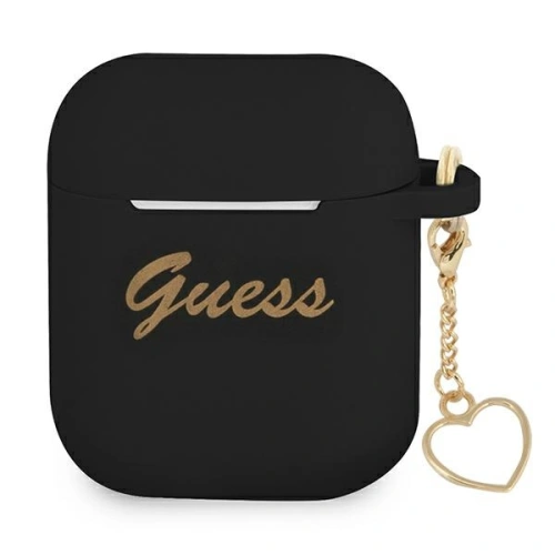 Kup Case Guess GUA2LSCHSK Apple AirPods schwarz/schwarz Silikon Charm Herz Kollektion - GUE1610BLK - {ean13} - Sklep Home Screen