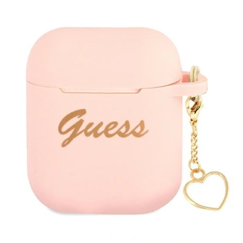 Kup Etui Guess GUA2LSCHSP Apple AirPods roz/roz Silicon Charm Heart Collection - GUE1611PNK - {ean13} - Sklep Home Screen