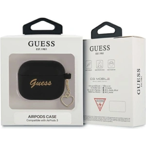 Kup Etui Guess GUA3LSCHSK Apple AirPods 3 czarny/black Silicone Charm Heart Collection - GUE1612BLK - {ean13} - Sklep Home Screen