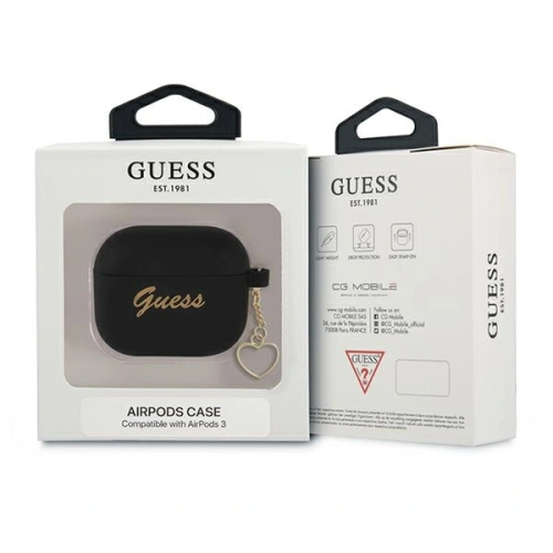 Kup Etui Guess GUA3LSCHSK Apple AirPods 3 czarny/black Silicone Charm Heart Collection - GUE1612BLK - {ean13} - Sklep Home Screen
