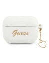 Case Guess GUAPLSCHSH Apple AirPods Pro weiß/white Silikon Charm Herzkollektion