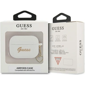 Buy Guess GUAPLSCHSH Apple AirPods Pro white Silicone Charm Heart Collection - GUE1613WHT - {ean13} - Home Screen Store Europe
