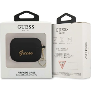 Buy Guess GUAPLSCHSK Apple AirPods Pro black Silicone Charm Heart Collection - GUE1614BLK - {ean13} - Home Screen Store Europe