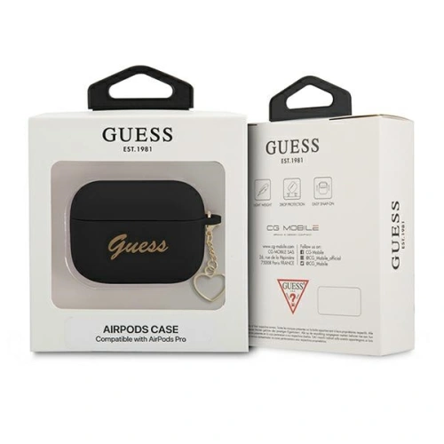 Kup Etui Guess GUAPLSCHSK Apple AirPods Pro czarny/black Silicone Charm Heart Collection - GUE1614BLK - {ean13} - Sklep Home Screen