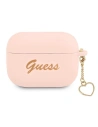 Etui Guess GUAPLSCHSP Apple AirPods Pro różowy/pink Silicone Charm Heart Collection