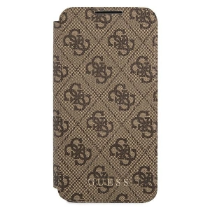 homescreen.pl - Etui Guess GUBKS22MG4GFBR Samsung Galaxy S22+ Plus brązowy/brown book 4G Metal Gold Logo