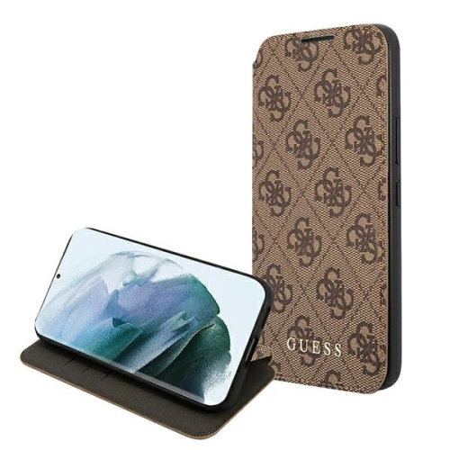 Kup Etui Guess GUBKS22MG4GFBR Samsung Galaxy S22+ Plus brązowy/brown book 4G Metal Gold Logo - GUE1618BR - {ean13} - Sklep Home Screen