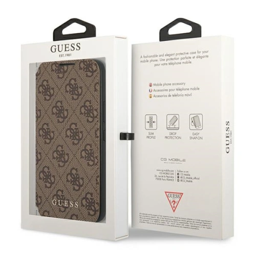Kup Etui Guess GUBKS22MG4GFBR Samsung Galaxy S22+ Plus brązowy/brown book 4G Metal Gold Logo - GUE1618BR - {ean13} - Sklep Home Screen