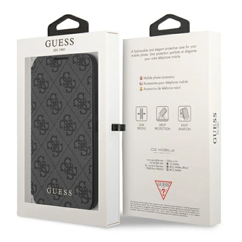 Kup Etui Guess GUBKS22MG4GFGR Samsung Galaxy S22+ Plus szary/grey book 4G Metal Gold Logo - GUE1619GRY - {ean13} - Sklep Home Screen