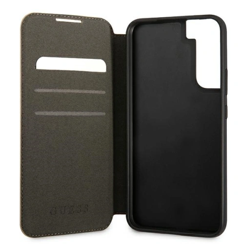 Buy Guess GUBKS22SG4GFBR Samsung Galaxy S22 brown book 4G Metal Gold Logo - GUE1620BR - {ean13} - Home Screen Store Europe