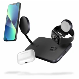 Kup Bezdrátová nabíječka ZENS Aluminium Magnetic + Hodinový 4in1 bezdrátový nabíječ 20W MagSafe (černý) - ZENS005BLK - {ean13} - Sklep Home Screen