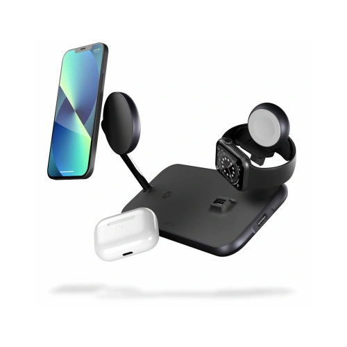 Kup Vezeték nélküli töltő ZENS Aluminium Magnetic + Óra 4 az 1-ben Vezeték nélküli Töltő 20W MagSafe (fekete) - ZENS005BLK - {ean13} - Sklep Home Screen