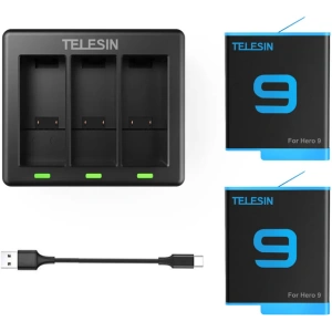 Buy Telesin 3-slot charger for GoPro Hero 9 / Hero 10 + 2 batteries (GP-BTR-903) - TLS021 - {ean13} - Home Screen Store Europe