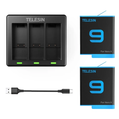Buy Telesin 3-slot charger for GoPro Hero 9 / Hero 10 + 2 batteries (GP-BTR-903) - TLS021 - {ean13} - Home Screen Store Europe