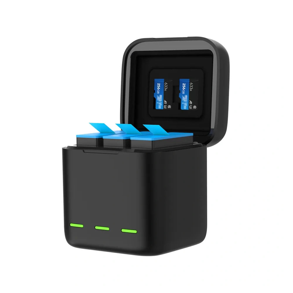 Ładowarka trójkanałowa box Telesin dla GoPro Hero 9 / Hero 10 + 2 baterie (GP-BNC-901)