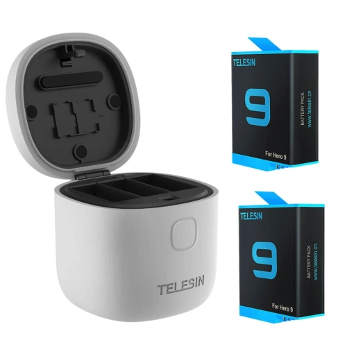 Kup Încărcător triplu rezistent la apă Allin box Telesin pentru GoPro Hero 9 / Hero 10 + 2 baterii (GP-BTR-905-GY) - TLS035 - {ean13} - Sklep Home Screen
