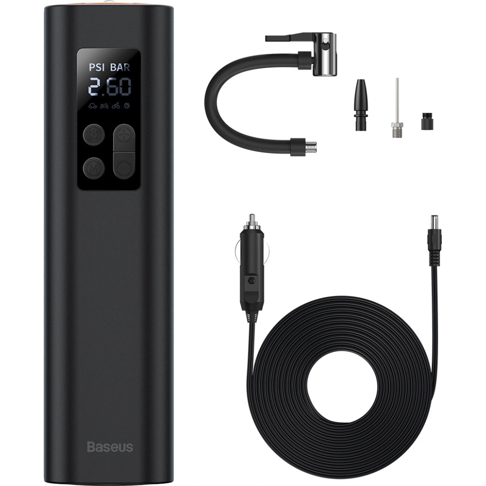 Mini kompresor samochodowy Baseus (czarny)