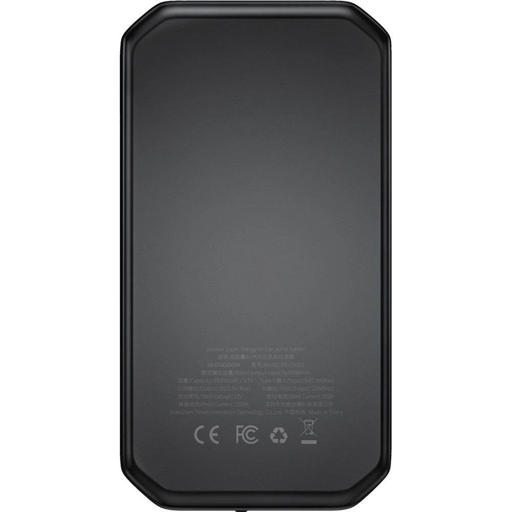 Powerbank / Rozrusznik Baseus Super Energy Car Jump Starter, 10000mAh, 1000A, USB (czarny)