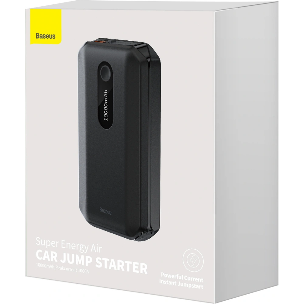 Powerbank / Rozrusznik Baseus Super Energy Car Jump Starter, 10000mAh, 1000A, USB (czarny)