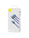 Kup Kabel USB 3w1 Baseus Rapid Series, micro USB / Lightning / USB-C, 20W, 1.2m (modrý) - BSU3098BLU - {ean13} - Sklep Home Screen