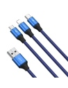 Kup Kabel USB 3w1 Baseus Rapid Series, micro USB / Lightning / USB-C, 20W, 1.2m (modrý) - BSU3098BLU - {ean13} - Sklep Home Screen