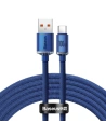 Kabel Baseus Crystal USB-A/USB-C 100W, 1.2m (albastru)
