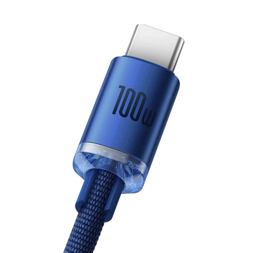 Kup Kabel Baseus Crystal USB-A/USB-C 100W, 1.2m (modrý) - BSU3100BLU - {ean13} - Sklep Home Screen