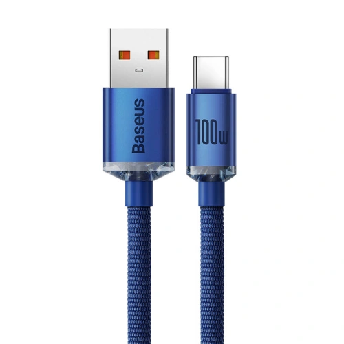 Kup Kabel Baseus Crystal USB-A/USB-C 100W, 1.2m (modrý) - BSU3100BLU - {ean13} - Sklep Home Screen