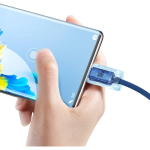 Baseus Crystal cable USB to USB-C, 100W, 2m (blue)