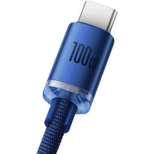 Baseus Crystal cable USB to USB-C, 100W, 2m (blue)