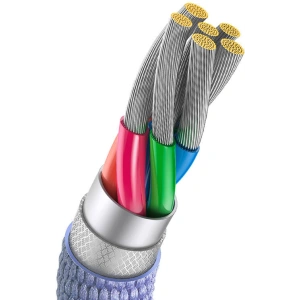 Kabel USB do USB-C Baseus Crystal, 100W, 2m (fioletowy)