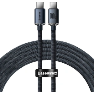 Baseus Crystal cable USB-C to USB-C, 100W, 1.2m (black)