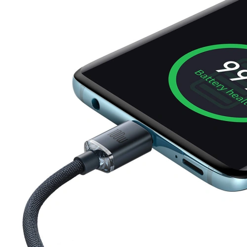 Kup Kabel USB-C do USB-C Baseus Crystal, 100W, 1.2m (černý) - BSU3105BLK - {ean13} - Sklep Home Screen