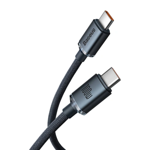 Kup Kabel USB-C do USB-C Baseus Crystal, 100W, 1.2m (černý) - BSU3105BLK - {ean13} - Sklep Home Screen