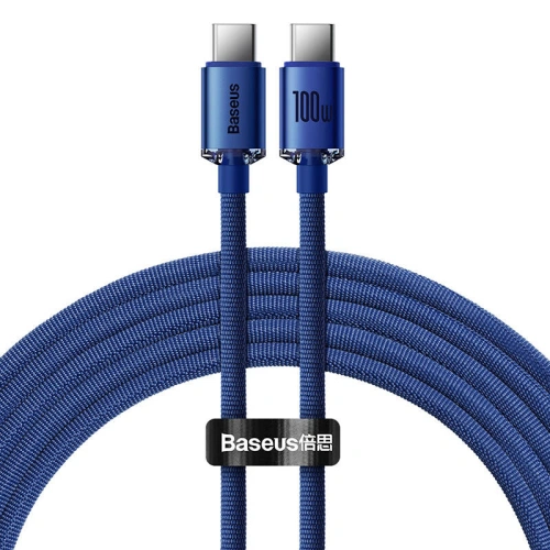Kup Cablul USB-C la USB-C Baseus Crystal, 100W, 1.2m (albastru) - BSU3106BLU - {ean13} - Sklep Home Screen