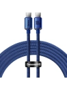 USB-C to USB-C kábel Baseus Crystal, 100W, 1.2m (kék)