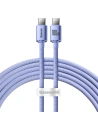 USB-C zu USB-C Kabel Baseus Crystal, 100W, 1.2m (lila)