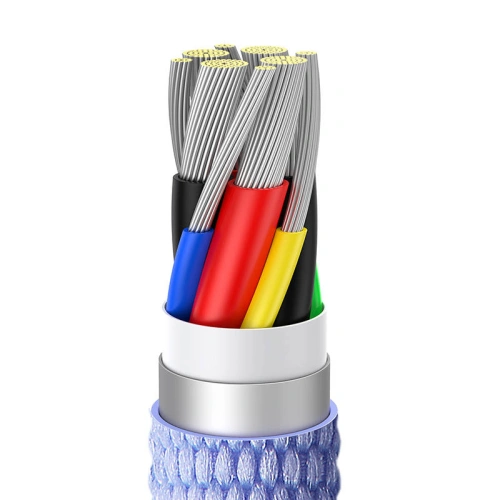 Kup Kabel USB-C do USB-C Baseus Crystal, 100W, 1.2m (fialový) - BSU3107PRP - {ean13} - Sklep Home Screen