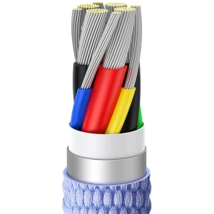 USB-C zu USB-C Kabel Baseus Crystal, 100W, 2m (lila)