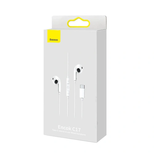 Buy Baseus Encok C17 Earphones (white) - BSU3110WHT - {ean13} - Home Screen Store Europe