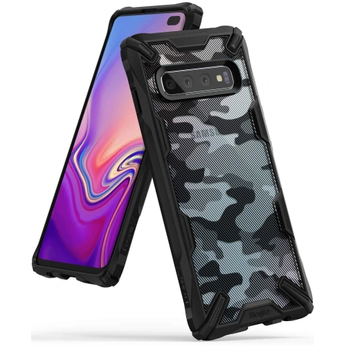 Kup Case Ringke Fusion-X Design Samsung Galaxy S10 Plus Camo (Moro) Schwarz - RGK864MOB - {ean13} - Sklep Home Screen