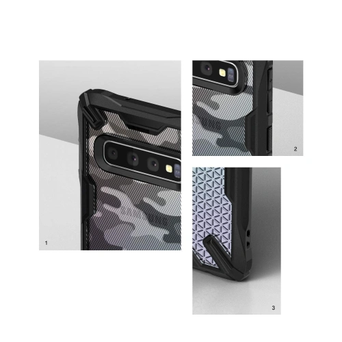 Kup Etui Ringke Fusion-X Design Samsung Galaxy S10 Plus Camo (Moro) černé - RGK864MOB - {ean13} - Sklep Home Screen