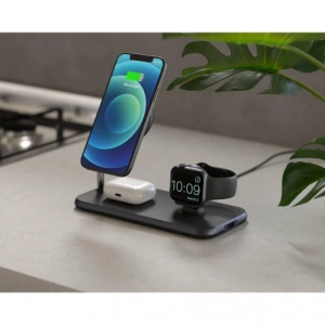 Kup Bezdrátová nabíječka ZENS Aluminium Magnetic + Hodinový 4in1 bezdrátový nabíječ 20W MagSafe (černý) - ZENS005BLK - {ean13} - Sklep Home Screen