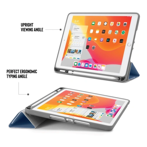 Kup Etui Pipetto Origami No3 Pencil Case Apple iPad 10.2 2019/2020/2021 (7., 8. i 9 generacji) (granatowy) - PIP002NAV - {ean13} - Sklep Home Screen