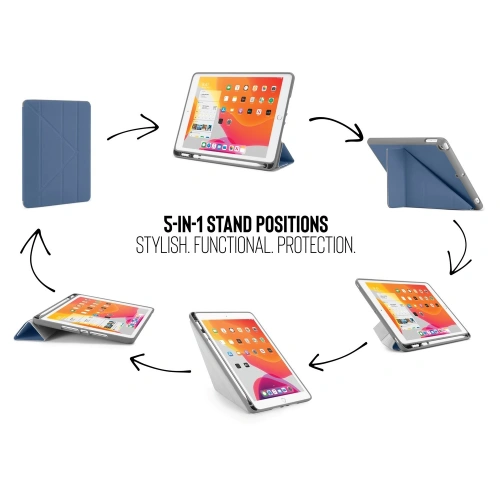 Kup Etui Pipetto Origami No3 Pencil Case Apple iPad 10.2 2019/2020/2021 (7., 8. i 9 generacji) (granatowy) - PIP002NAV - {ean13} - Sklep Home Screen