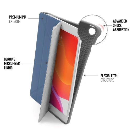 Kup Etui Pipetto Origami No3 Pencil Case Apple iPad 10.2 2019/2020/2021 (7., 8. i 9 generacji) (granatowy) - PIP002NAV - {ean13} - Sklep Home Screen