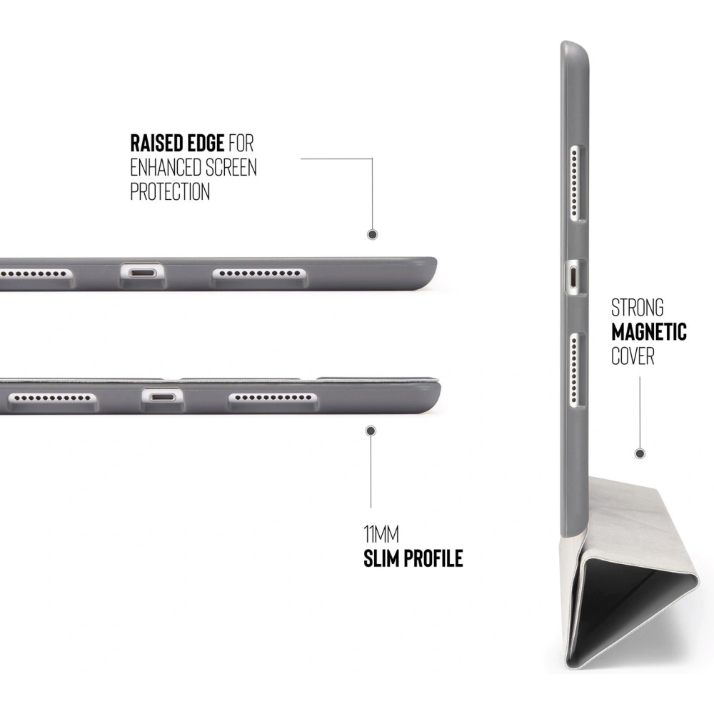 Etui Pipetto Origami No3 Pencil Case Apple iPad 10.2 2019/2020/2021 (7., 8. i 9 generacji) (ciemnoszary)