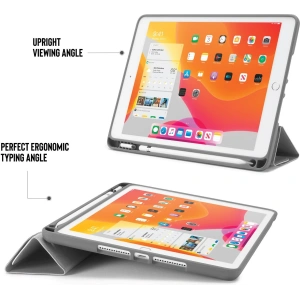 Kup Etui Pipetto Origami No3 Pencil Case Apple iPad 10.2 2019/2020/2021 (7., 8. i 9 generacji) (ciemnoszary) - PIP001GRY - {ean13} - Sklep Home Screen