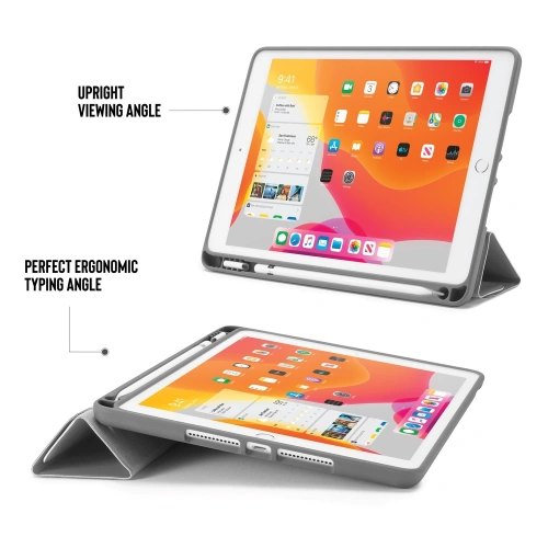 Kup Etui Pipetto Origami No3 Pencil Case Apple iPad 10.2 2019/2020/2021 (7., 8. i 9 generacji) (ciemnoszary) - PIP001GRY - {ean13} - Sklep Home Screen